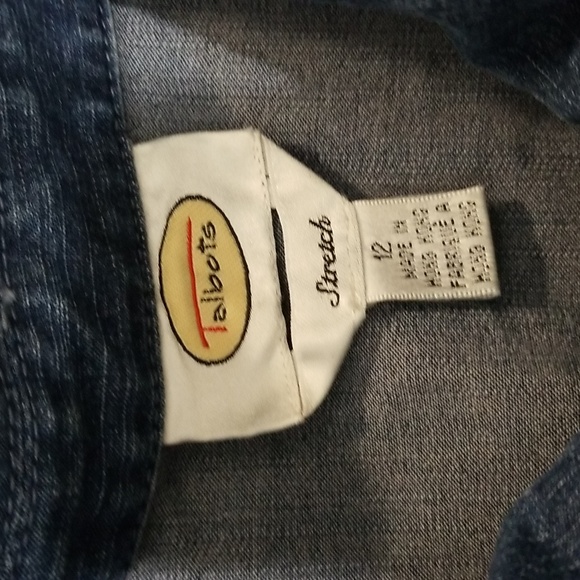 (12) Talbots Jean Jacket Denim Coastal Cowgirl Farmhouse Western Trendy Grunge - Picture 2 of 9